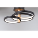 ET2 E24323 Hoopla 3-lt 26" LED Semi Flush Mount - Black/Gold
