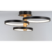 ET2 E24323 Hoopla 3-lt 26" LED Semi Flush Mount - Black/Gold