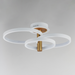 ET2 E24323 Hoopla 3-lt 26" LED Semi Flush Mount - White/Gold
