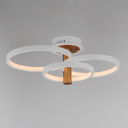 ET2 E24323 Hoopla 3-lt 26" LED Semi Flush Mount - White/Gold