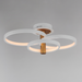 ET2 E24323 Hoopla 3-lt 26" LED Semi Flush Mount - White/Gold