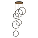 ET2 E24325 Hoopla 6-lt 25" LED Pendant - Black/Gold