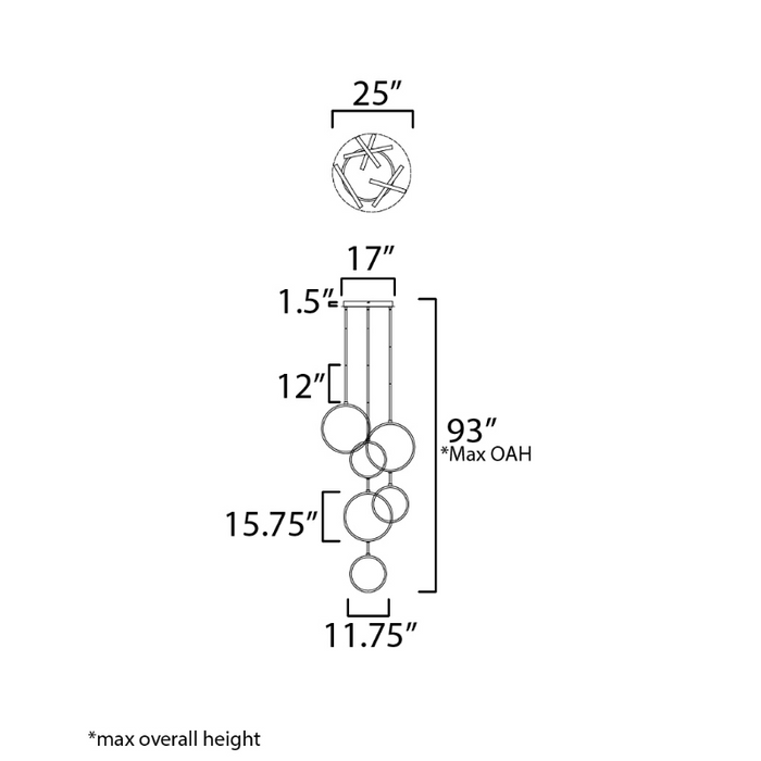 ET2 E24325 Hoopla 6-lt 25" LED Pendant