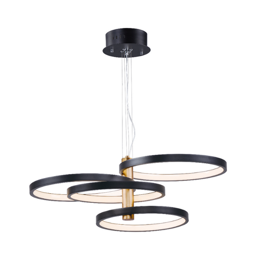 ET2 E24326 Hoopla 4-lt 34" LED Pendant - Black/Gold