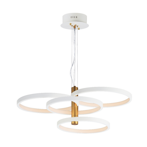 ET2 E24326 Hoopla 4-lt 34" LED Pendant - White/Gold