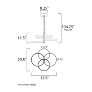 ET2 E24326 Hoopla 4-lt 34" LED Pendant