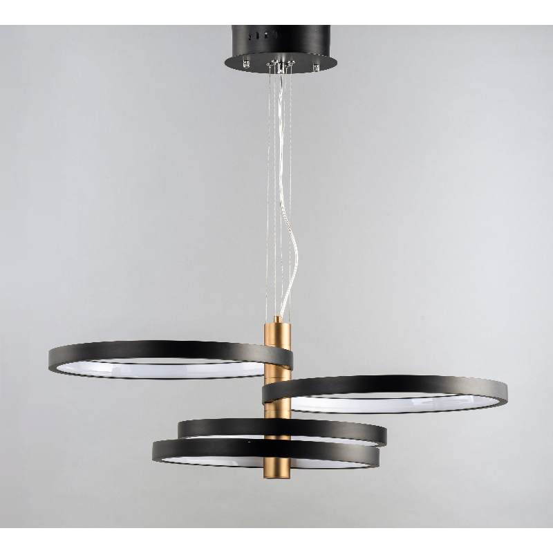 ET2 E24326 Hoopla 4-lt 34" LED Pendant - Black/Gold