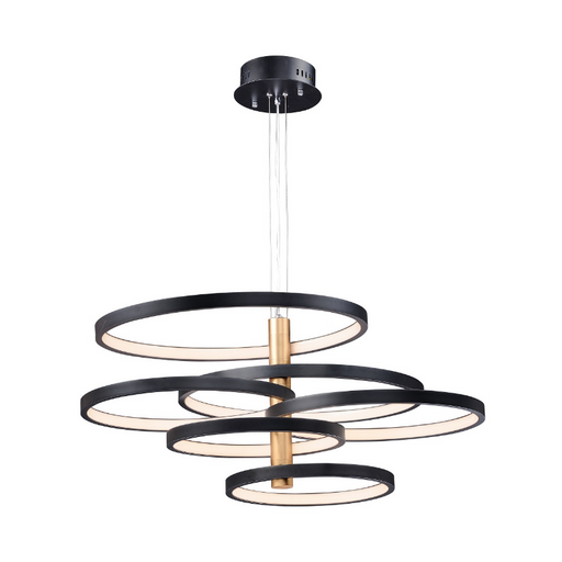 ET2 E24327 Hoopla 6-lt 45" LED Pendant - Black/Gold