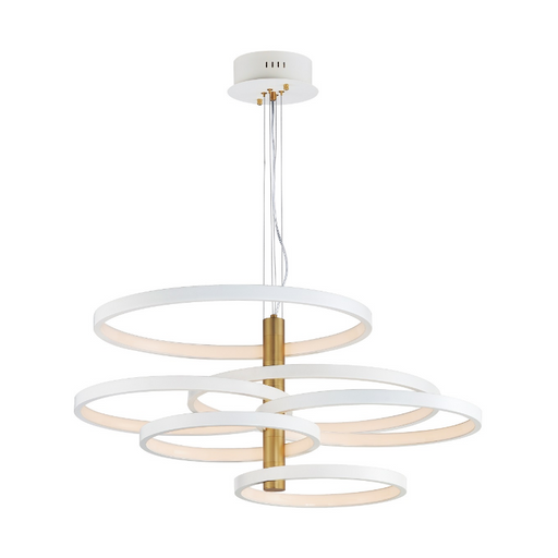 ET2 E24327 Hoopla 6-lt 45" LED Pendant - White/Gold