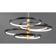 ET2 E24327 Hoopla 6-lt 45" LED Pendant - Black/Gold