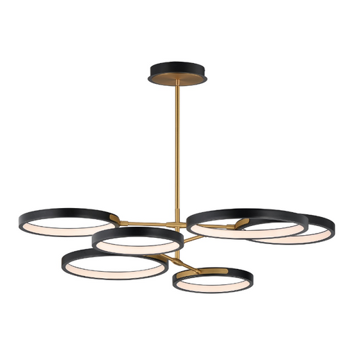 ET2 E24328 Hoopla 6-lt 47" LED Pendant - Black/Gold