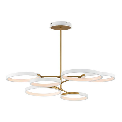 ET2 E24328 Hoopla 6-lt 47" LED Pendant - White/Gold