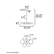 ET2 E24328 Hoopla 6-lt 47" LED Pendant