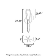 ET2 E24613 Unity 3-lt 27" Tall LED Wall Sconce