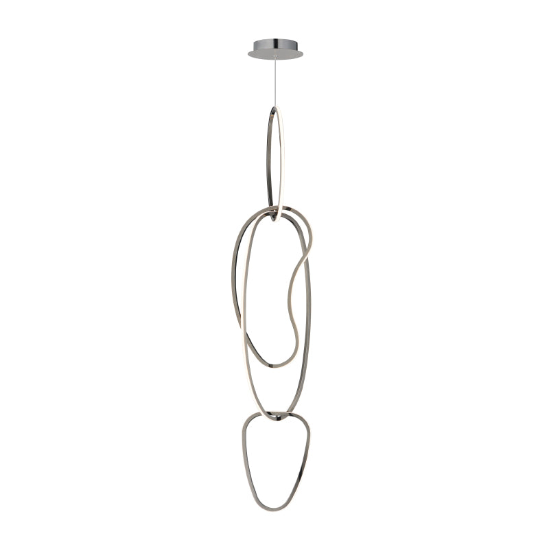 ET2 E24617 Unity 4-lt 14" LED Pendant - Black Chrome