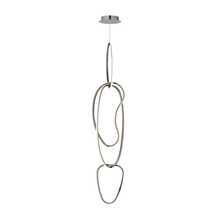 ET2 E24617 Unity 4-lt 14" LED Pendant - Black Chrome