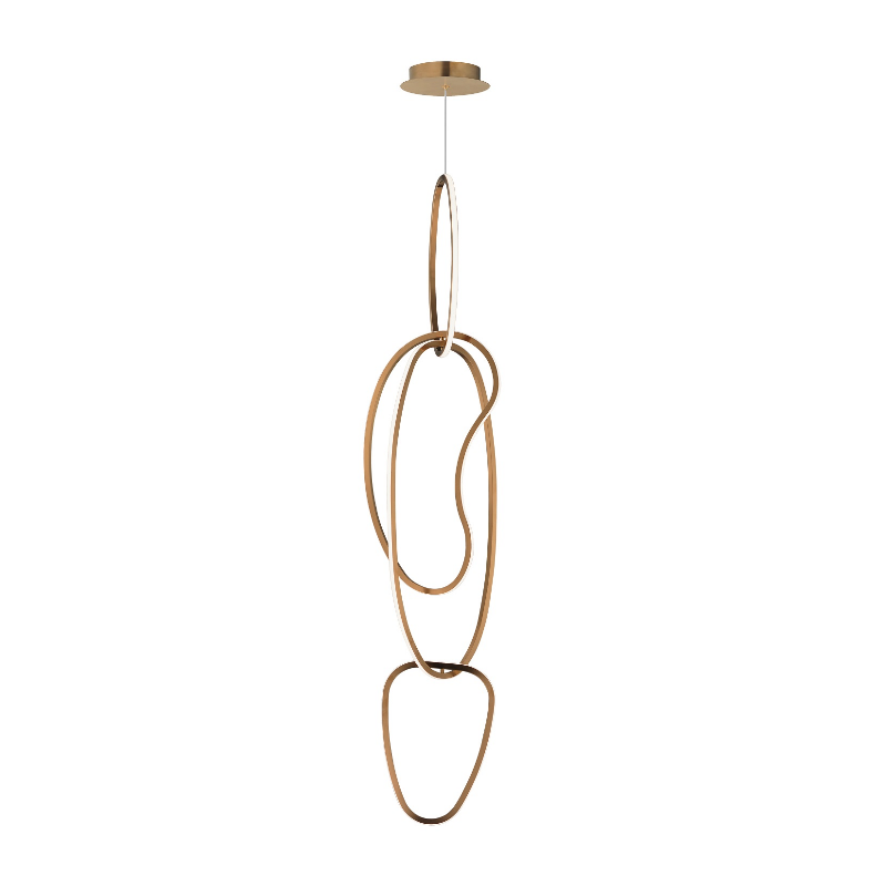 ET2 E24617 Unity 4-lt 14" LED Pendant - Brushed Champagne