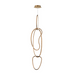 ET2 E24617 Unity 4-lt 14" LED Pendant - Brushed Champagne