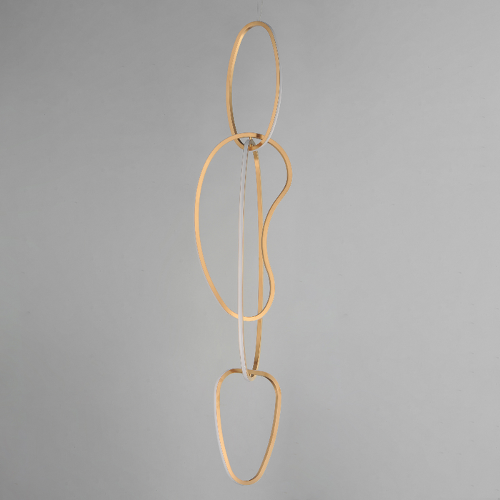 ET2 E24617 Unity 4-lt 14" LED Pendant - Brushed Champagne
