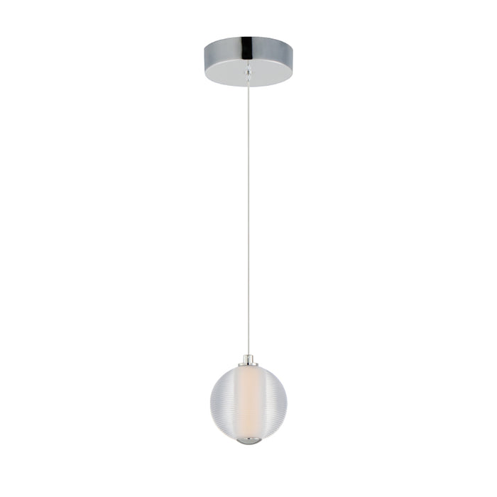 ET2 E24641-144 Rhythm 1-lt 6" LED Pendant-Polished Chrome