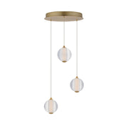 ET2 E24643-144 Rhythm 3-lt 12" LED Pendant-Gold