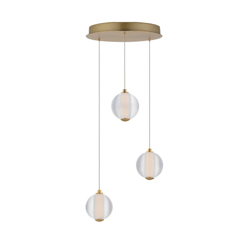 ET2 E24643-144 Rhythm 3-lt 12" LED Pendant-Gold