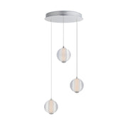 ET2 E24643-144 Rhythm 3-lt 12" LED Pendant-Polished Chrome