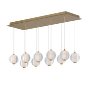 ET2 E24648-144 Rhythm 10-lt 34" LED Pendant-Gold