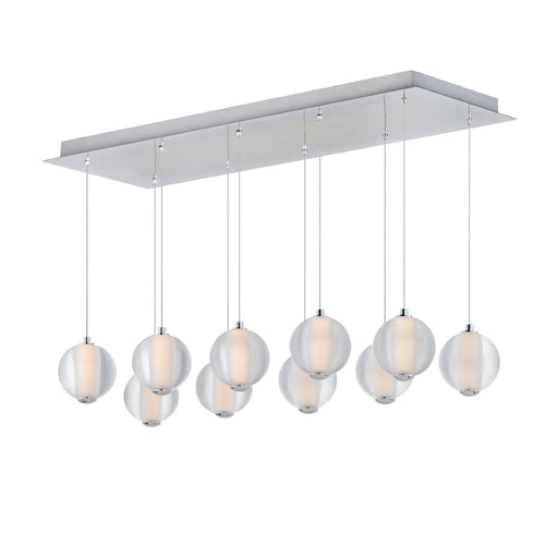 ET2 E24648-144 Rhythm 10-lt 34" LED Pendant-Polished Chrome