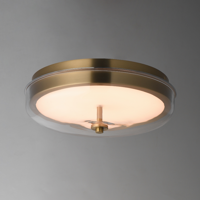 ET2 E24660 Voto 1-lt 12" LED Flush Mount - Natural Aged Brass