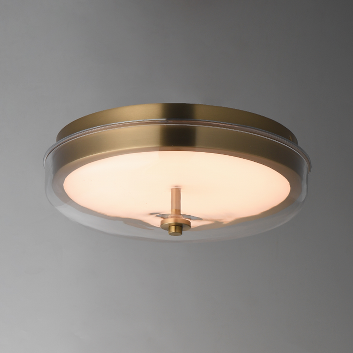 ET2 E24660 Voto 1-lt 12" LED Flush Mount - Natural Aged Brass