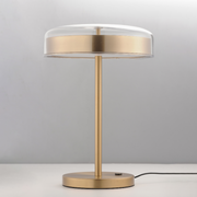 ET2 E24669 Voto 2-lt 18" Tall LED Table Lamp - Natural Aged Brass