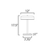 ET2 E24669 Voto 2-lt 18" Tall LED Table Lamp