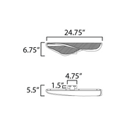 ET2 E24712 Manta 1-lt 25" LED Bath Vanity