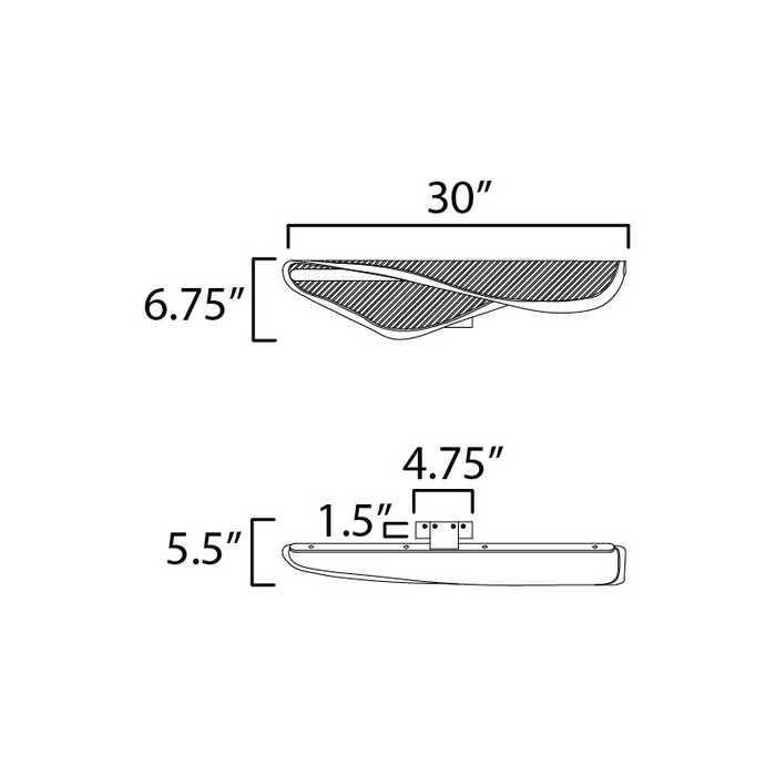 ET2 E24713 Manta 1-lt 30" LED Bath Vanity