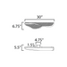 ET2 E24713 Manta 1-lt 30" LED Bath Vanity