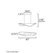 ET2 E24714 Manta 1-lt 47" LED Linear Pendant