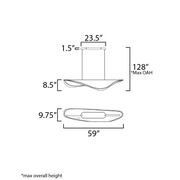 ET2 E24716 Manta 1-lt 59" LED Linear Pendant