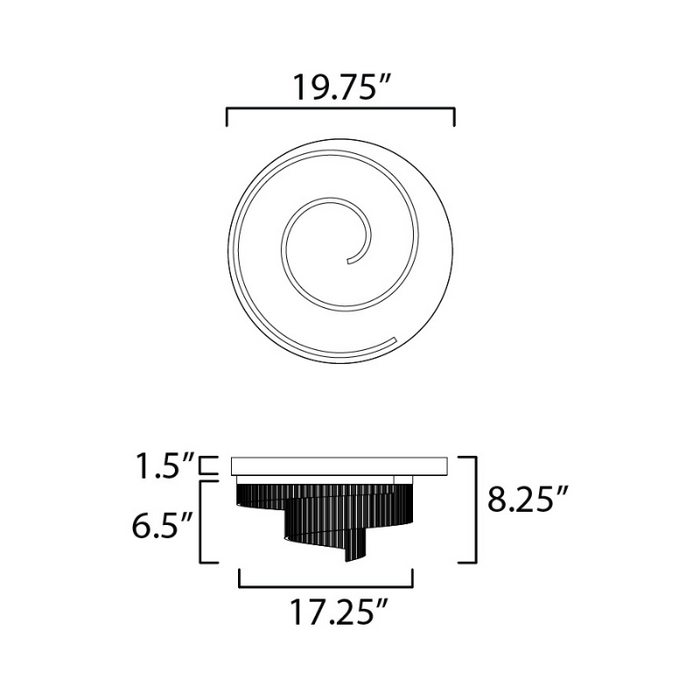 ET2 E24778 Sonata 1-lt 20" LED Flush Mount