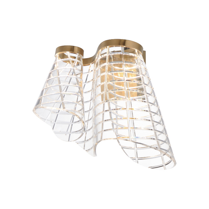 ET2 E24811 Tartan 1-lt 15" LED Wall Sconce, 3CCT Selectable - Brushed Champagne
