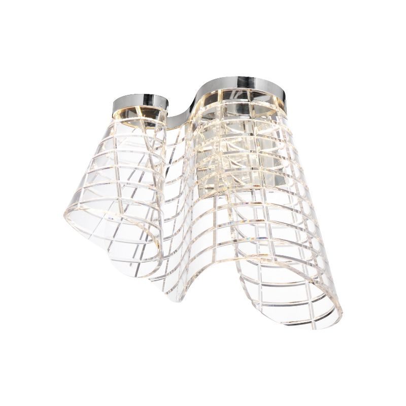ET2 E24811 Tartan 1-lt 15" LED Wall Sconce, 3CCT Selectable - Polished Chrome