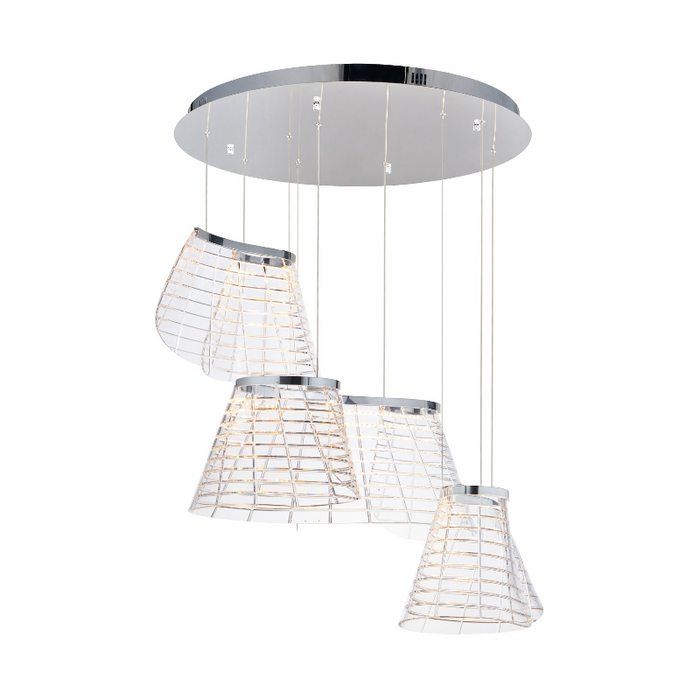 ET2 E24816 Tartan 3-lt 30" LED Pendant, 3CCT Selectable - Polished Chrome
