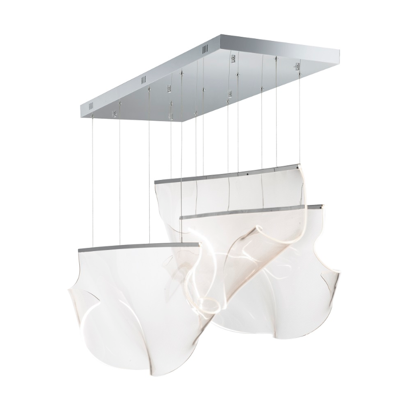 ET2 E24873 Rinkle 3-lt 51" LED Linear Pendant