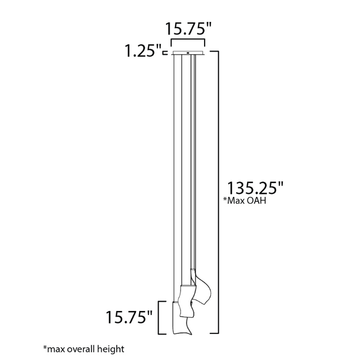 ET2 E24874 Rinkle 3-lt 16" LED Pendant