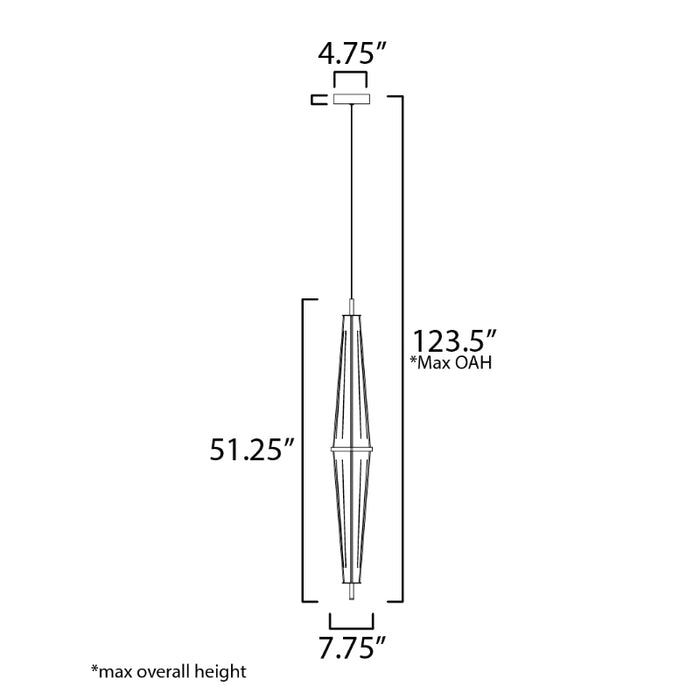 ET2 E24895 Quasar 1-lt 51" LED Pendant