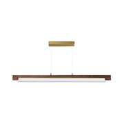 ET2 E24932 Joist 1-lt 45" LED Horizontal Pendant - White Alabaster/Natural Aged Brass