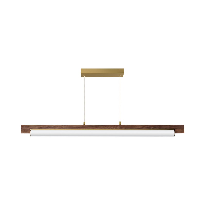 ET2 E24932 Joist 1-lt 45" LED Horizontal Pendant - White Alabaster/Natural Aged Brass