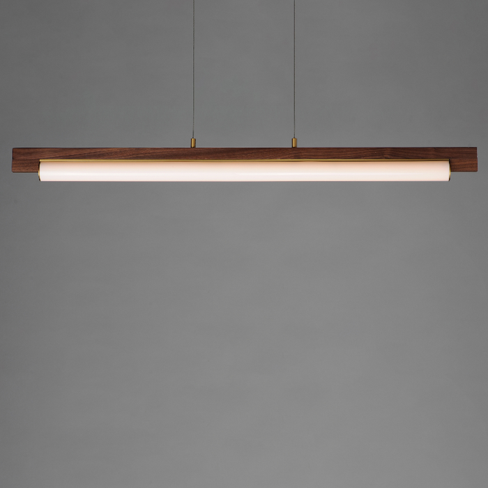 ET2 E24932 Joist 1-lt 45" LED Horizontal Pendant - White Alabaster/Natural Aged Brass