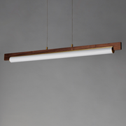 ET2 E24932 Joist 1-lt 45" LED Horizontal Pendant - White Alabaster/Natural Aged Brass