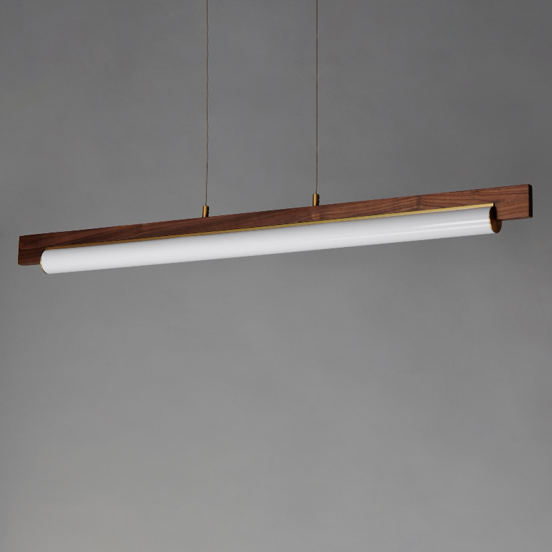 ET2 E24932 Joist 1-lt 45" LED Horizontal Pendant - White Alabaster/Natural Aged Brass